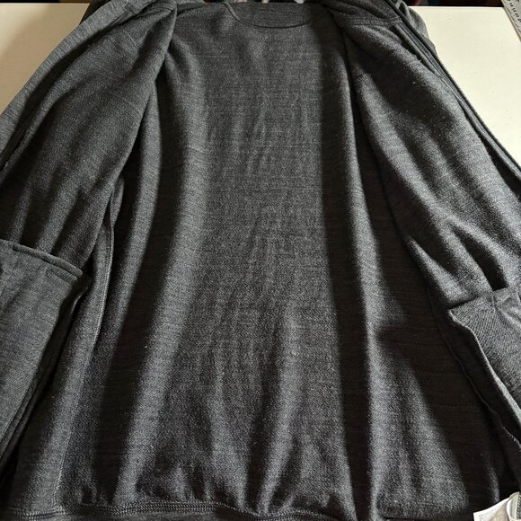 Icebreaker Merino Wool Blend Full Zip Hoodie Sweatshirt - Men's Size M - Gray - Picture 6 of 10